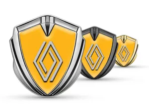 Renault Metallico Emblema Badge Look Moderno High-End